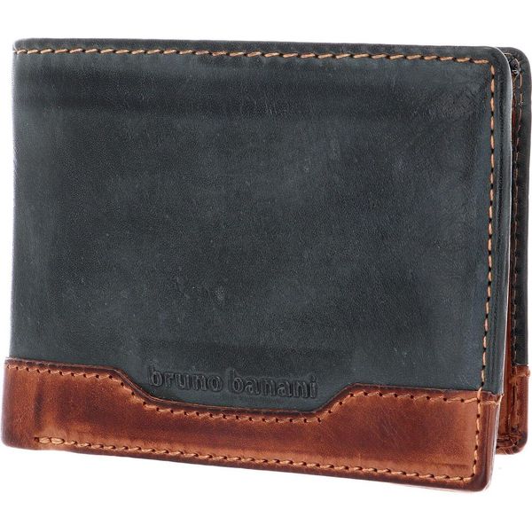 Bruno Banani Pelle Portafoglio Alicante Wallet Quer Black / Cognac Nero-image
