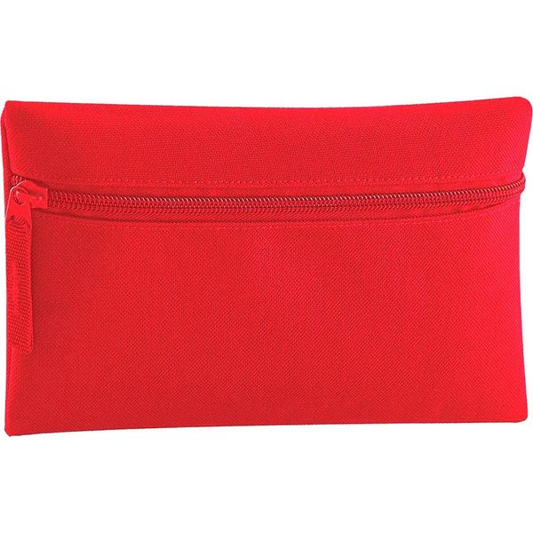 Astuccio Per Matite Quadra Classic Astuccio Per Matite Con Cerniera (2 Pezzi/Confezione) BC4357 (Taglia Unica) (Rosso)-image
