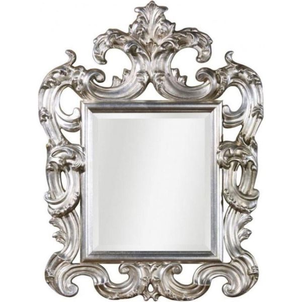 Casa Padrino Specchio Da Parete Barocco In Argento 86 X 8 X H. 114 Cm - Magnifico Specchio In Stile Antico Con Splendide Decorazioni - Qualità Lussuosa - Italy-image