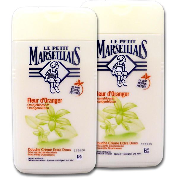 Le Petit Marseillais Gel Doccia Crema Ai Fiori D'arancio Confezione Doppia, 2 X 250 Ml-image