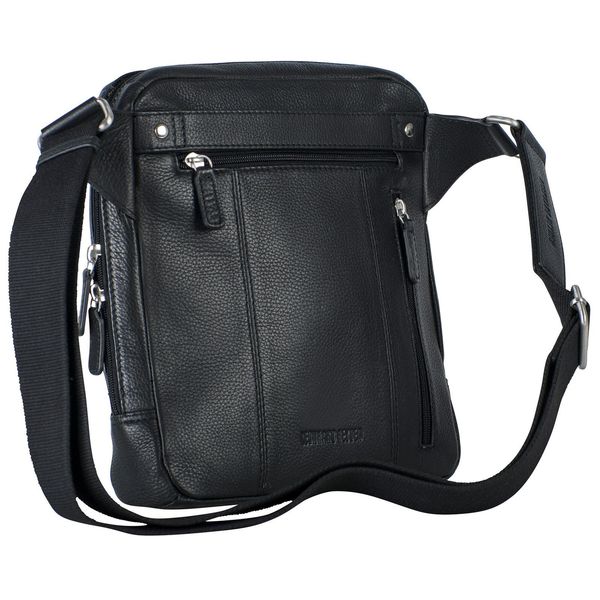 Leonhard Heyden Borsa A Tracolla Borsa Per Tablet Berlin Zipped Messenger Bag Black Nero-image