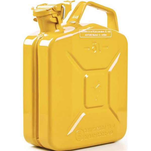 Valpro Tanica Di Carburante Capacità 5 Litri Giallo Zinco Ral 1018 Lamiera D'acciaio L230Xl120Xh310Mm-image