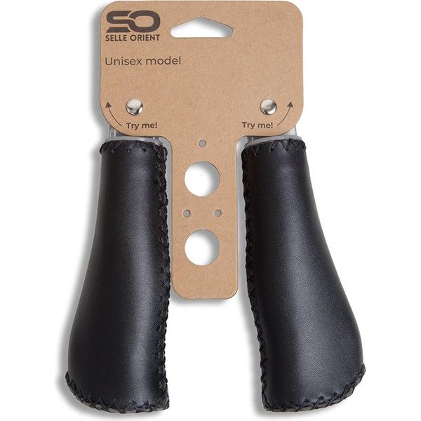 Manopole Per Bicicletta Selle Orient 135 Mm In Microfibra Nera-image