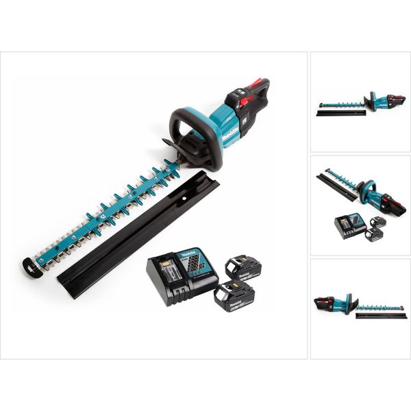 Tagliasiepi A Batteria Makita Duh 502 Rg 50Cm 18V + 2 Batterie 6,0 Ah + Caricabatterie-image