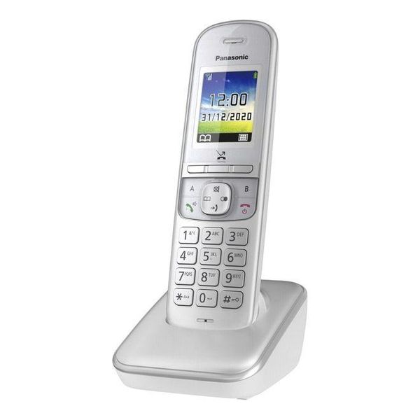 Panasonic KX-TGH710G - Telefono Cordless Con Funzione Di Identificazione Del Chiamante/Attesa Di Chiamata - Dect\Gap - Funzione Di Chiamata A Tre - Silver Pearl-image