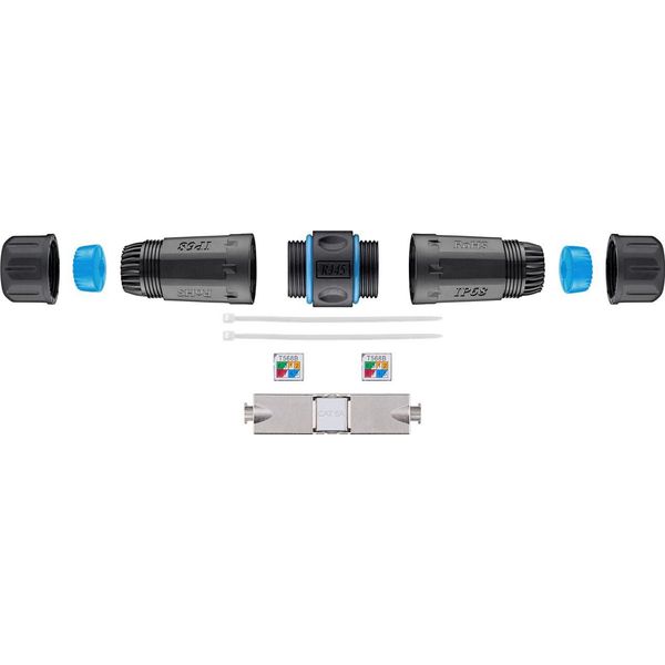 Goobay 44414 Connettore Per Cavo Di Rete Da Esterno (IP68), Schermato Cat 6A Stp - Resistente Alla Polvere E All'acqua, Morsettiera Per Montaggio Lsa (Senza Attrezzi)-image