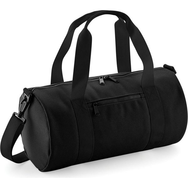 Borsa Sportiva Bagbase Mini Barrel (2 Pezzi/Confezione) BC4426 (Taglia Unica) (Nero/Nero)-image