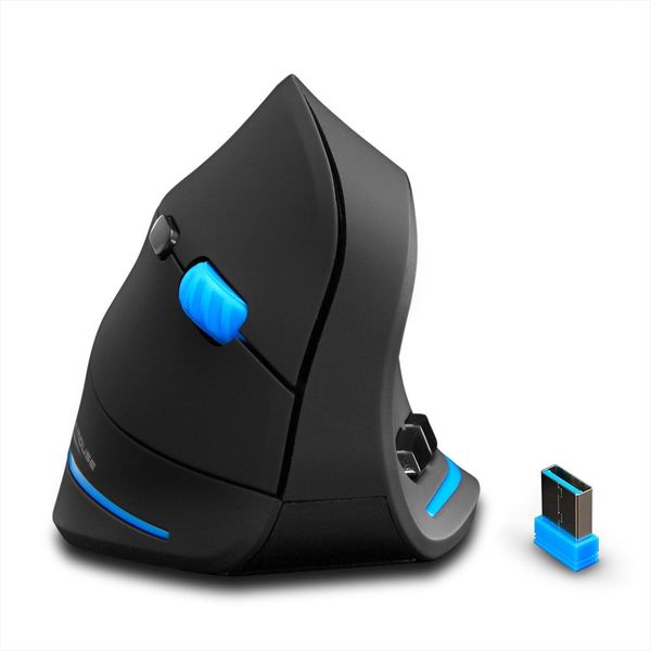Zelotes F-35A Mouse Da Gioco Verticale Senza Fili Con 2400DPI Regolabili Per Mouse Ottici 2.4G【Nero】-image