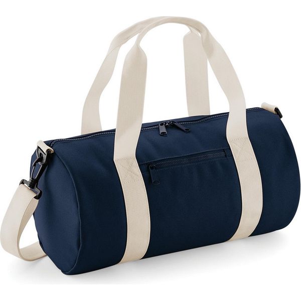 Borsa Sportiva Bagbase Mini Barrel (2 Pezzi/Confezione) BC4426 (Taglia Unica) (Blu Navy/Bianco Sporco)-image