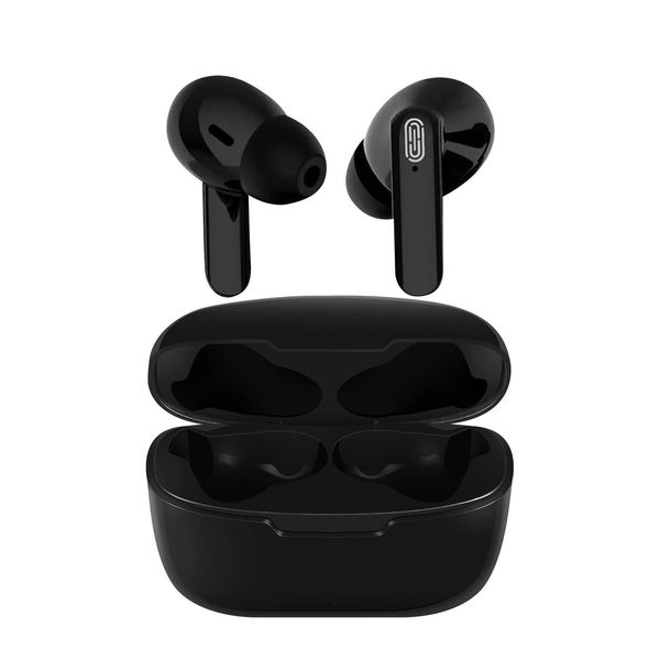Cuffie In-Ear Bluetooth Akashi Nere Con Custodia Di Ricarica E Batteria Con Autonomia Di 3 Ore-image