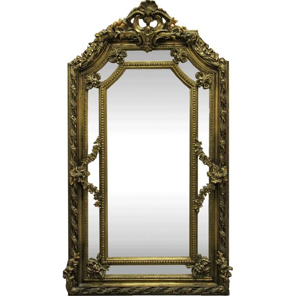 Casa Padrino Specchio Da Parete Barocco Oro 115 X H. 215 Cm - Magnifico Specchio Barocco Con Splendide Decorazioni - Mobili In Stile Barocco-image