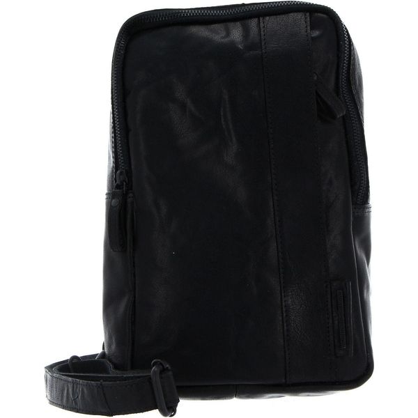 Spikes & Sparrow Pelle Borsa A Tracolla Bronco Slingbag Black Nero-image