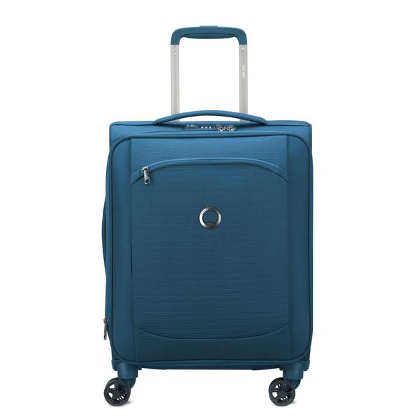 Delsey Paris Carrello Montmartre Air 2.0 Expandable 4 Double Rolls Cabin Trolley Slim Line 55 Lightblue-image