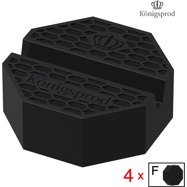 4 X Gomma Jack Pad Universale Adattatore Blocco Di Gomma Piattaforma Di Sollevamento KÖNigsprod, F-image