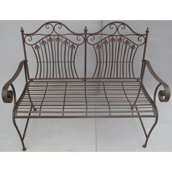 Casa Padrino Panca Da Giardino In Stile Liberty Rustico Marrone 120 X 58 X H. 97 Cm - Panca Nostalgica - Arredo Giardino E Patio-image