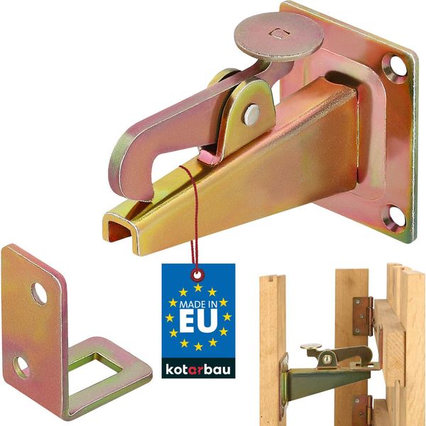 Kotarbau® Fermaporta Supporto Per Porta A Parete Supporto Per Porta Giallo Fermaporta Staffa Di Bloccaggio Paracolpi Per Porta Acciaio Robusto Solido-image