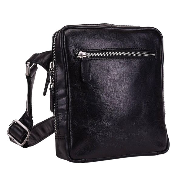 Leonhard Heyden Pelle Borsa A Tracolla Cambridge Body Bag Black Nero-image