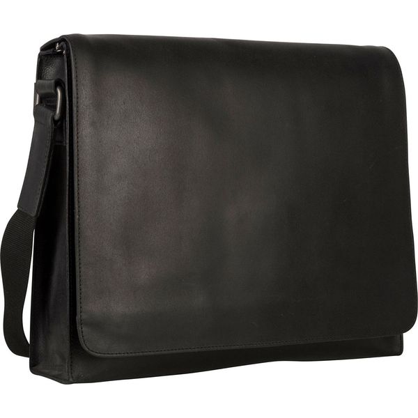 Leonhard Heyden Pelle Borsa A Tracolla Con Scomparto Per Laptop Dakota Messenger Bag Black Nero-image