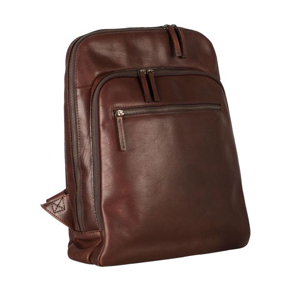 Leonhard Heyden Pelle Zaino Per Laptop Zaino Con Scomparto Per Laptop Roma Business Backpack Brown Marrone-image