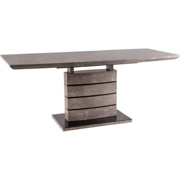 Casa Padrino Tavolo Da Pranzo Grigio / Nero 140-180 X 80 X H. 76 Cm - Tavolo Da Pranzo Allungabile In Look Cemento-image