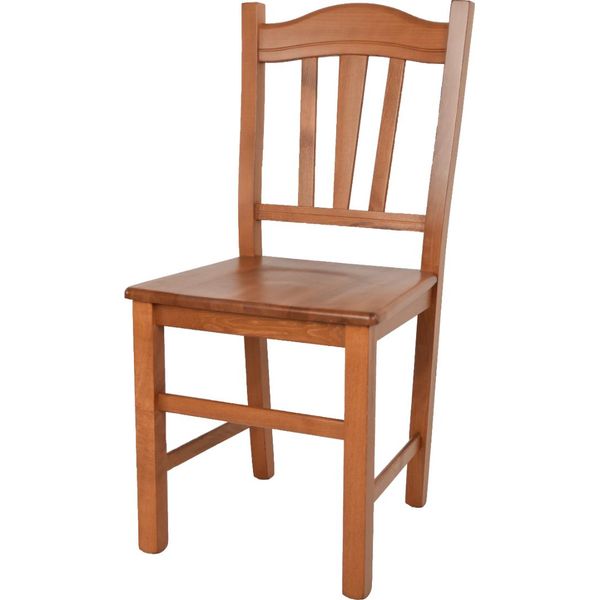 T M C S Tommychairs - Sedia Silvana Per Cucina E Sala Da Pranzo, Struttura Robusta In Legno Di Faggio, Laccata Nel Colore Ciliegio E Seduta In Legno-image
