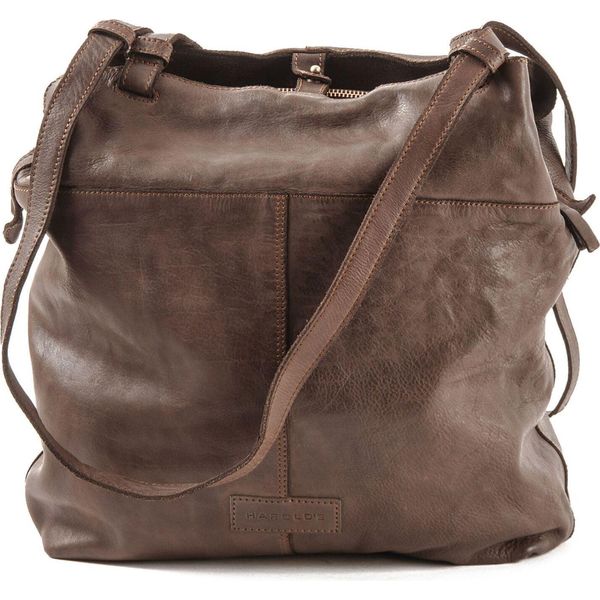 Harold's Pelle Borsa A Tracolla Borsa Shopper Submarine Shopper Twin Upend Brown Marrone Scuro-image