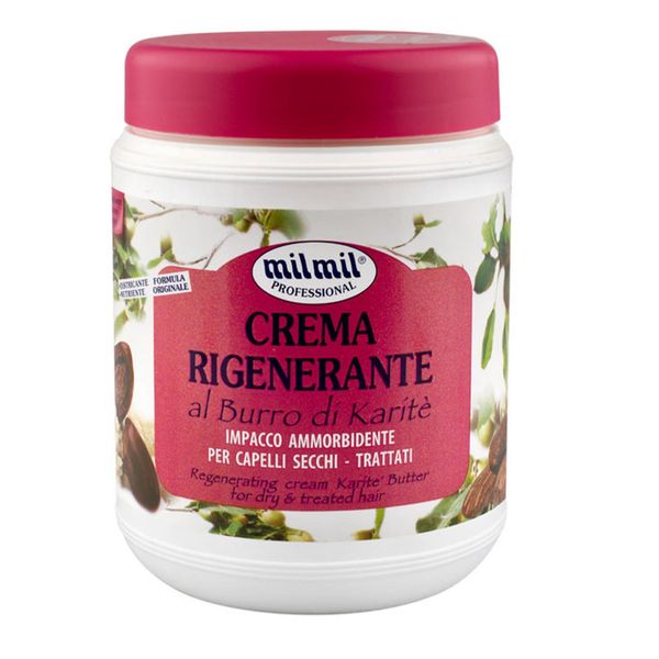 Milmil Crema Rigenerante Burro Di Karite Haarmaske Mit Shea-Butter 1000 Ml-image
