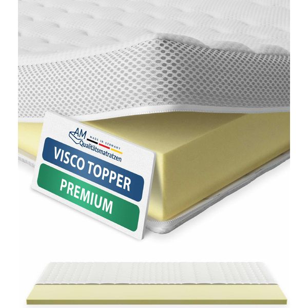 Am QualitäTsmatratzen | Premium Visco Topper | 180X220 Cm | 6 Cm Di Altezza | Mattress Topper | 180/220 | Visco Foam Topper | Memory Foam-image