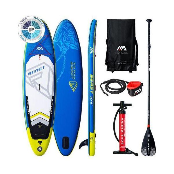 Aqua Marina Beast I Sup 10`6 320 Aufblasbares Stand Up Paddle Board Allround Set-image
