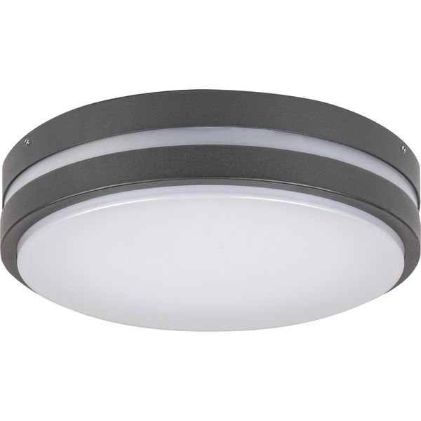 Rabalux 8847 Plafoniera Per Esterni Hamburg, 10W, 4000K, 720Lm, Bianco Antracite, Rotonda, Bianco Neutro, ø200Mm-image