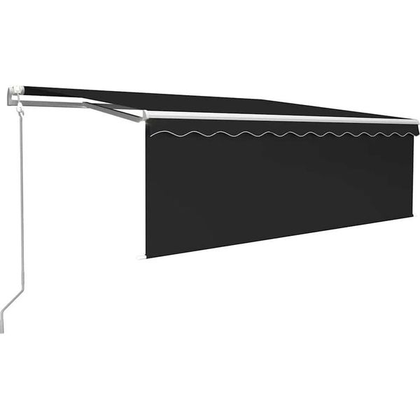Vidaxl Tenda A Scomparsa Automatica Con Mantovana 4,5X3 M Antracite-image