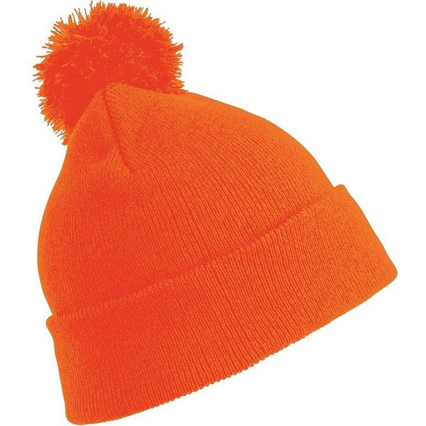 Cappello Con Pompon Result Core PC3799 (Taglia Unica) (Arancione Neon)-image
