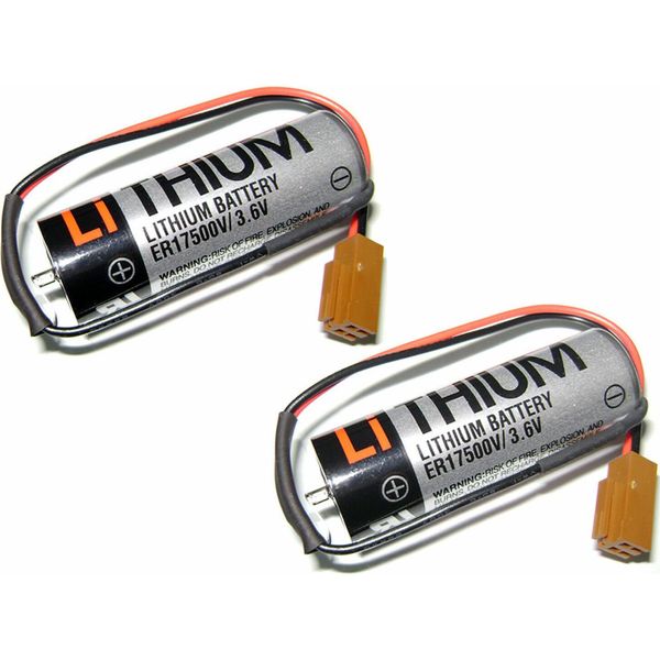 2 Pezzi Batteria Al Litio Toshiba ER17500V/3.6V 2700 Mah Sps Batteria Industriale Con Connettore-image