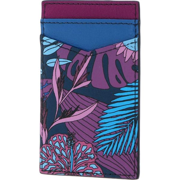 Fossil Pelle Portacarte Gifts Credit Card Sticker Tropical Porpora Multicolore-image