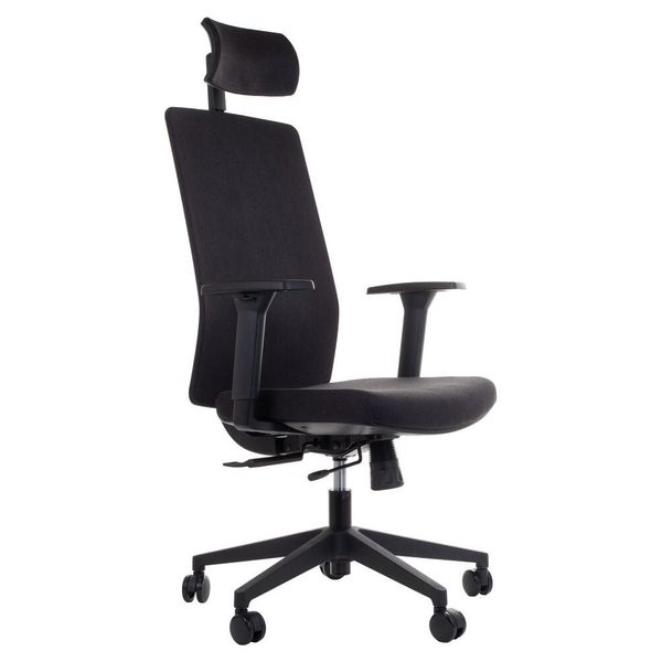 Sedia Da Ufficio Girevole Ergonomica ZN-807-B, Braccioli Regolabili, Poggiatesta, Sedile Scorrevole (Avanti-Indietro), Nero-image