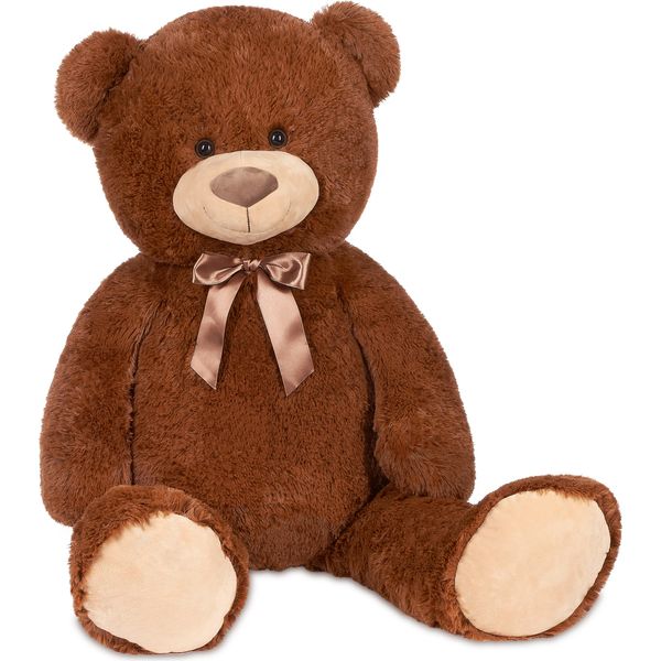 Brubaker Orsetto Xxl 100 Cm Con Cuore "Love"" E Fiocco - Peluche Grande, Marrone"-image