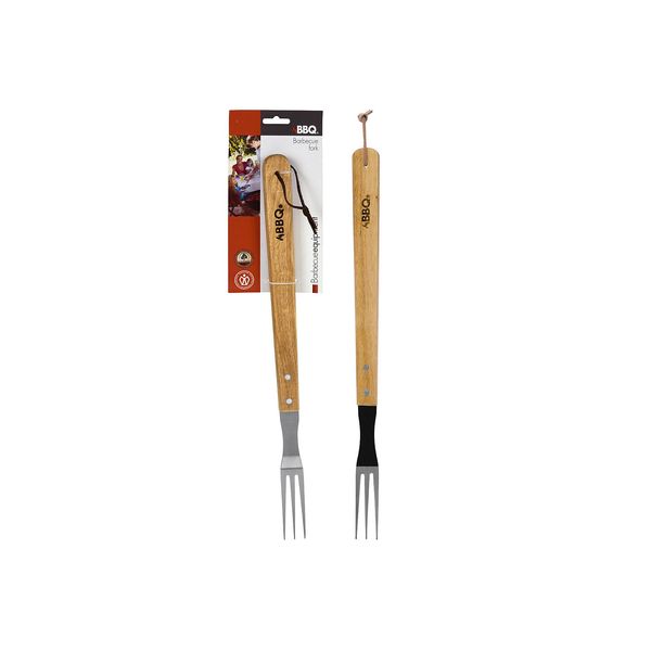 Forchetta Da Barbecue 46 Cm Con Manico In Legno-image