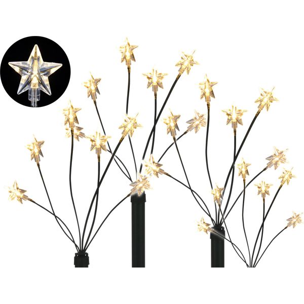 3.12 Led Bastoni Luminosi Da Giardino Stern Set Di 4 - Con Alimentatore-image