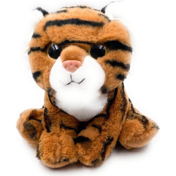 Onwomania Peluche Peluche Grande Gatto Predatore Tigre Marrone Lunghezza 25 Cm Marrone-image