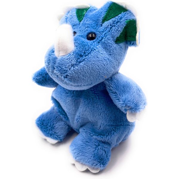 Onwomania Peluche Dinosauro Animale Preistorico Lucertola Gigante Dino Triceratopo H 13 Cm Blu-image