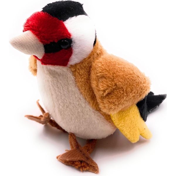 Onwomania Peluche Peluche Uccello Cardellino Altezza 12 Cm Multicolore-image