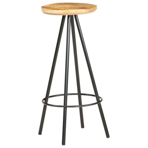 Syfax™ Sgabelli Da Bar 4 Pz In Legno Grezzo Di Mango-image