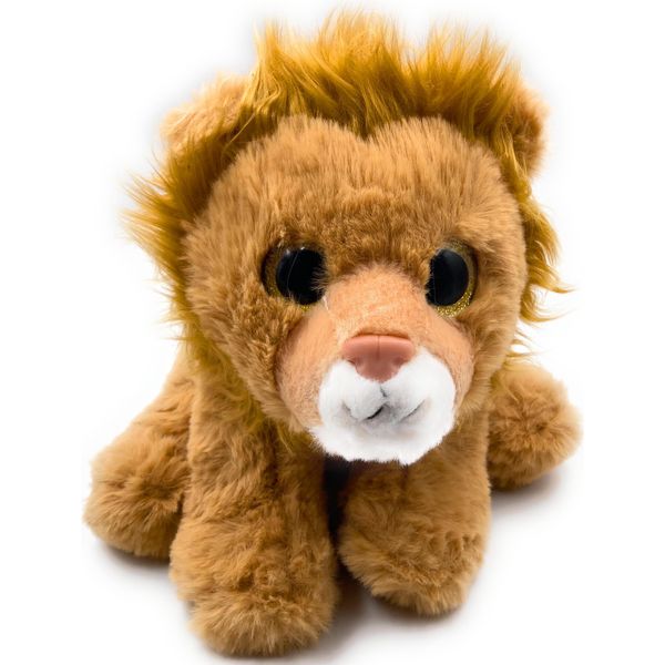 Onwomania Peluche Animale Di Peluche Predatore Re Del Deserto Grande Gatto Leone Lunghezza 25 Cm Marrone-image