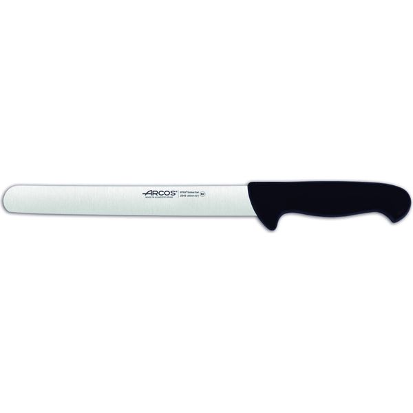 Coltello Per Salsicce Arcos Color - Prof 294925 In Acciaio Inox Nitrum E Mango Lama Ergonomica In Polipropilene Nero E Lama Da 25 Cm, Vetrinetta-image
