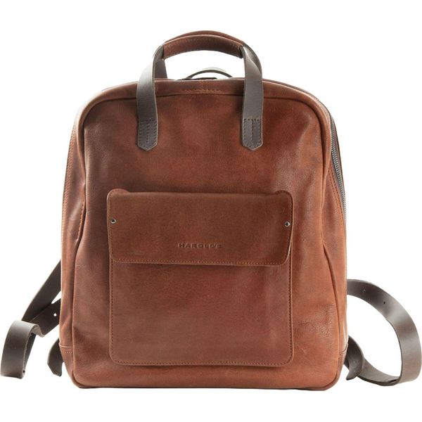 Harold's Pelle Zaino Per Laptop Zaino Con Scomparto Per Laptop Ivy Lane Notebook Messengerbag / Backpack Cognac Marrone-image