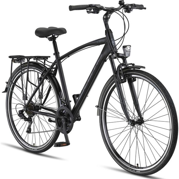Licorne Bike Life M-V-ATB Premium Trekking Bike In 28 Pollici - Bicicletta Per Uomo, Ragazzo, Donna E Uomo - Cambio Shimano 21 Velocità - Bicicletta Da Città Per Uomo - Bicicletta Da Uomo.-image