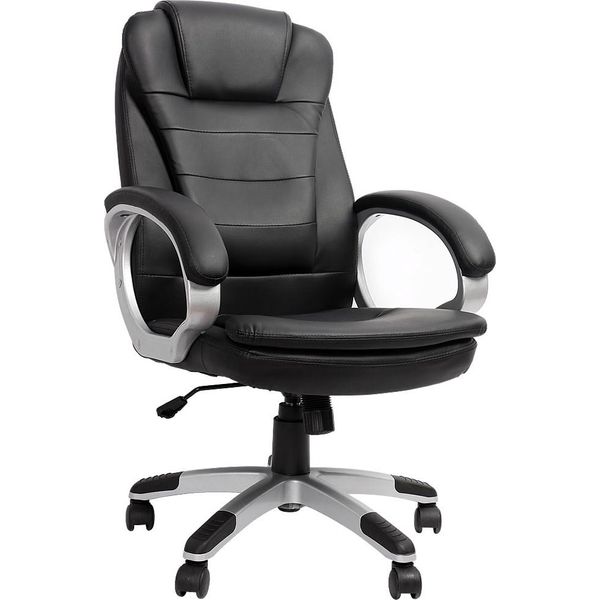 Sedia Da Scrivania Nera 120 Kg Poltrona Da Ufficio Sedia Da Computer Sedia Girevole-image