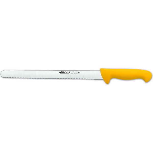 Coltello Da Pasticceria Arcos Color - Prof 293700 In Acciaio Inox Nitrum E Mango Polipropilene Giallo Ergonomico E Lama Da 30 Cm, Vetrinetta-image