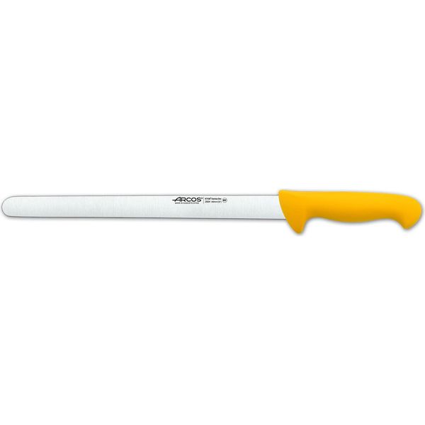 Coltello Per Salsicce Arcos Color - Prof 293400 In Acciaio Inox Nitrum E Mango Lama Ergonomica In Polipropilene Giallo E Lama Da 30 Cm, Vetrinetta-image