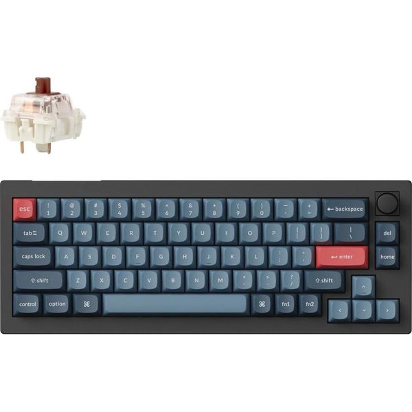 Tastiera Meccanica Senza Fili Keychron V2 Max Qmk/Via, 2,4 Ghz / Bluetooth, Qwerty Us, Gateron Jupiter Brown-image